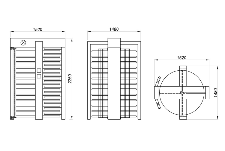 Турникет Би 90 градусов вращая дирекционный с биометрическим читателем карты Рфид отпечатка пальцев