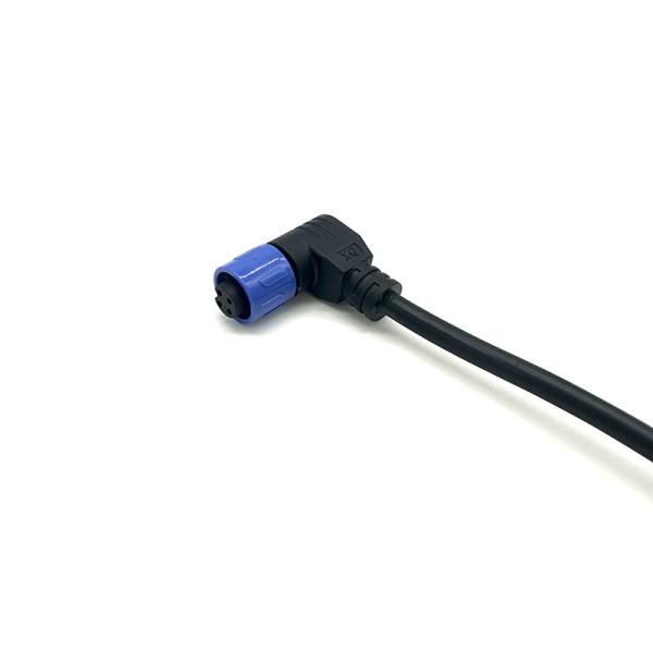 Nylon M12 Male Female Connector L90  Multi Pin Electric Customized Length