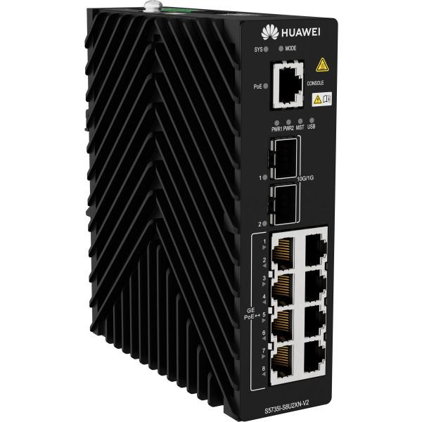Huawei S5735I-S8U2XN-V2 Switch : 8-Port Gigabit + 2x10G SFP+ , Intelligent QoS & Cloud Management For Enterprise Networks