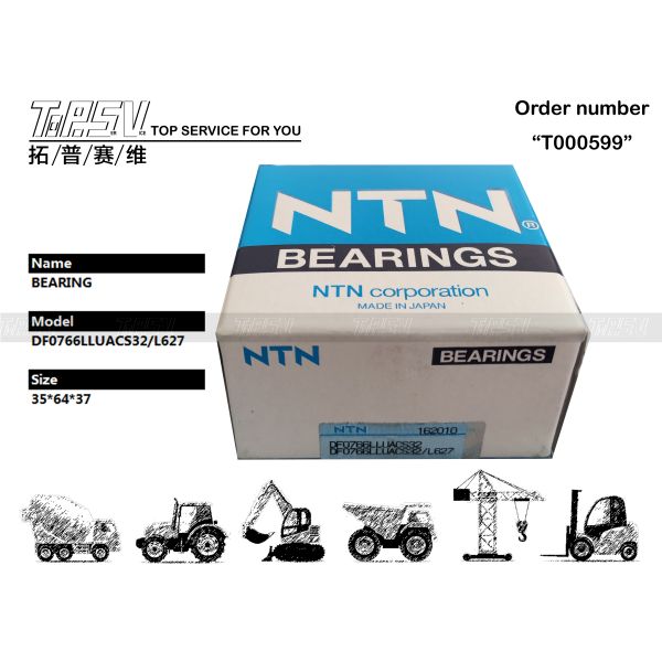 NTN Angular Contact Ball Bearings DF0766LLUACS32/L627 35*64*37 easy Maintenance