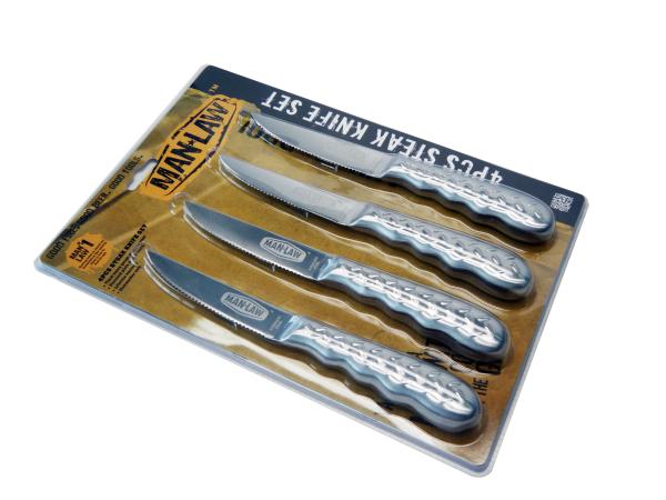 4 PCS BBQ Tools 10 Length Kitchen Stainless Steel Carving Knife Set