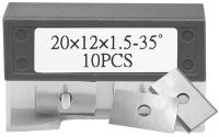 lames de CTT Planer de coupeurs de Woodturning du carbure 20x12x1.5-35°