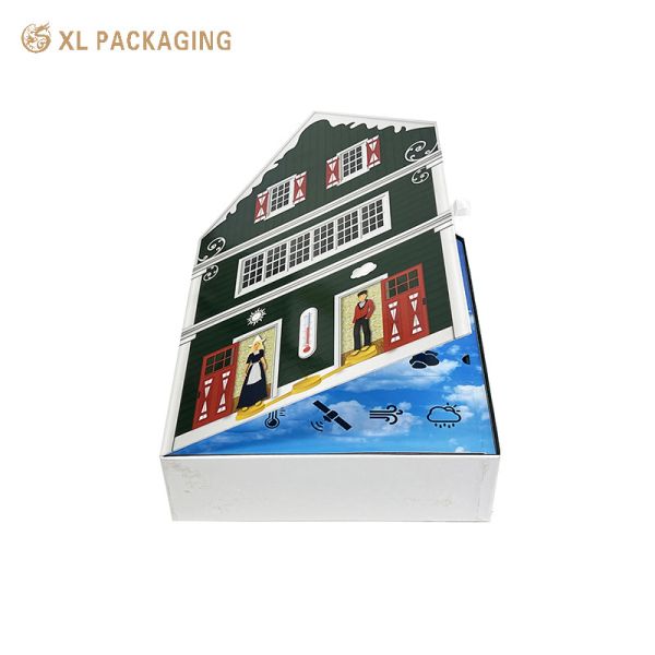 Custom House-Shaped 12-Day Advent Calendar Box for Skincare & Toys