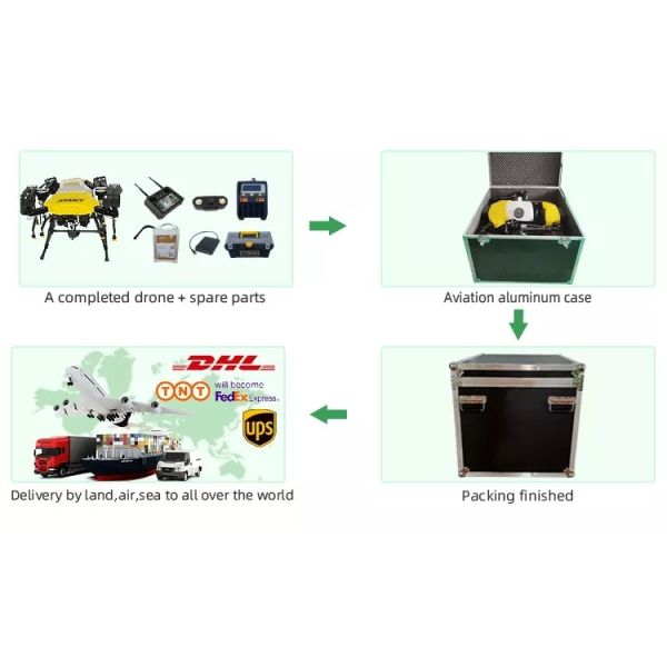 4 Axis Agricultural Spray Drone 16L Aircraft Mist Agriculture Farm Sprayer