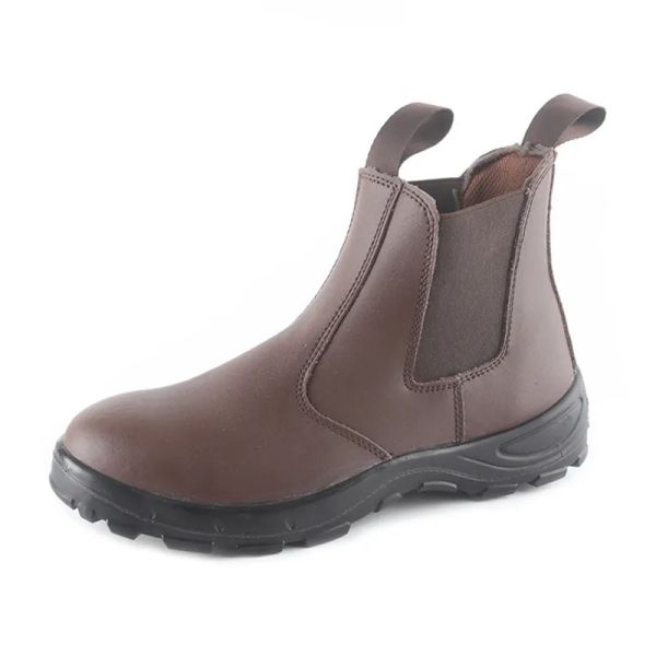 Smooth Leather Chelsea Safety Shoes S3 Waterproof Slip Resistant Steel Toe Boots