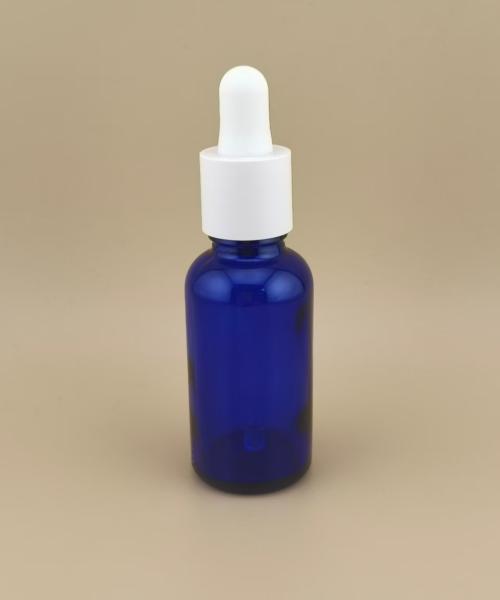 Delicate Design Clear Dark Blue Smooth Round Dropper Bottle for Skincare