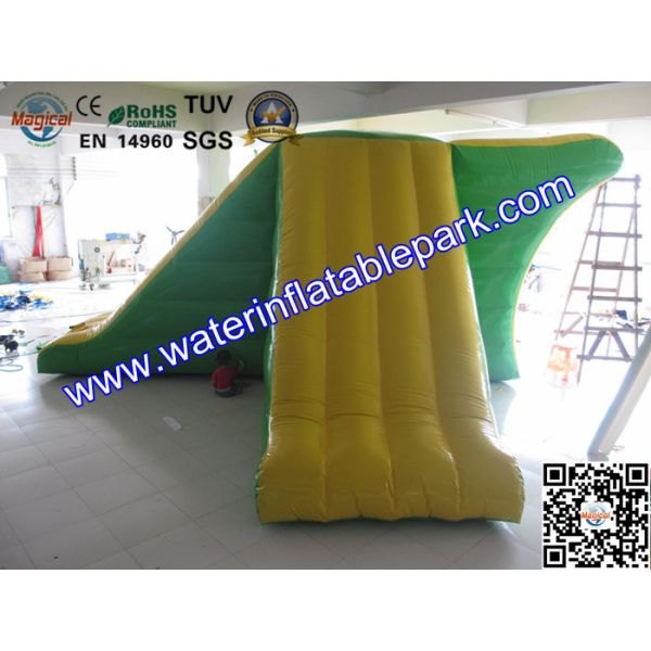 Yellow Green Inflatable Water Park Popular Game / Inflatable Climbing Slide