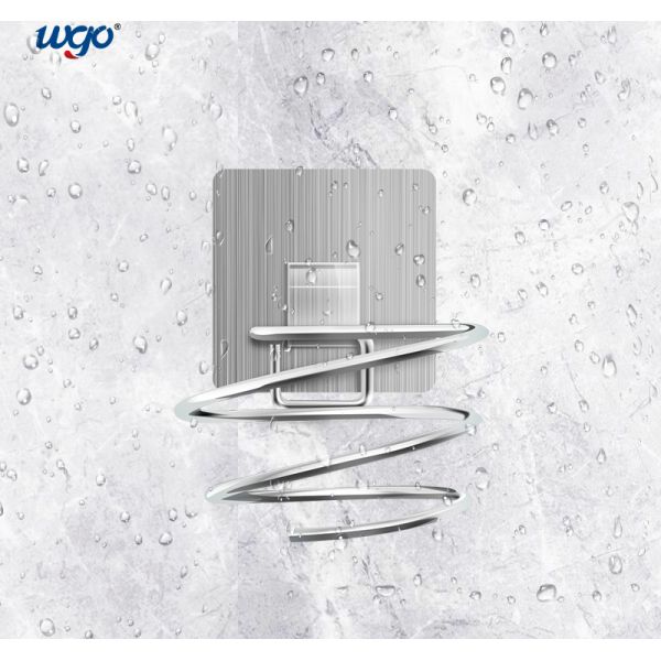 WGO Damage Free Bathroom Holder Set , Mounting Self Adhesive Bathroom Shelf