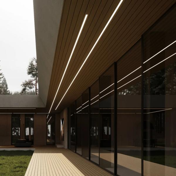 Width16*High6mm Flat Mounted LED Strip Aluminium Profile with PC diffuser Cover