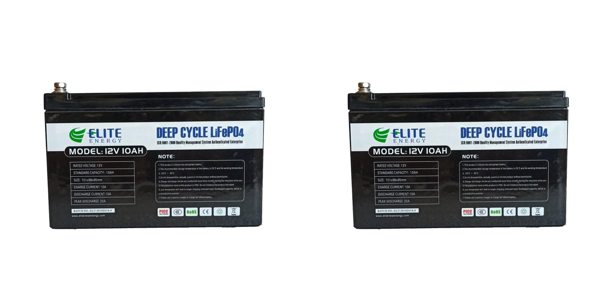 Батарея портативного лития 12V 10Ah LiFePO4 IP54 128 Wh перезаряжаемые
