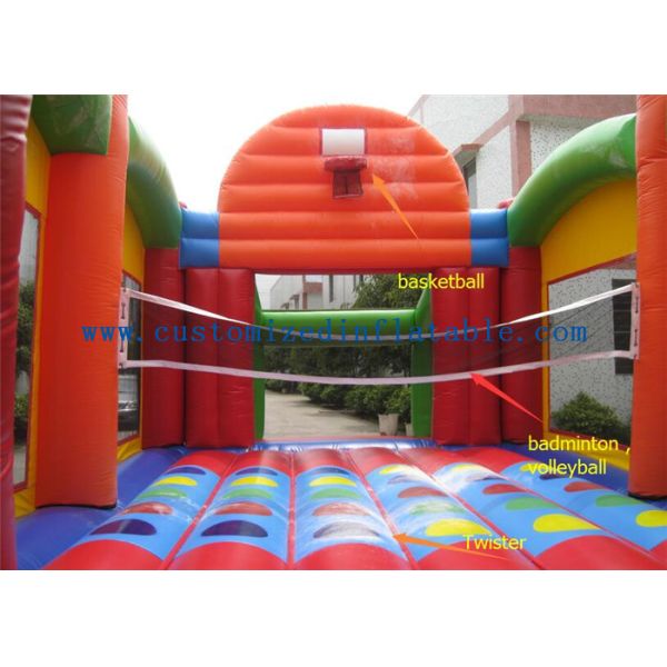 Outdoor Childrens Bouncy Castle Court ,  Inflatable Sports Arena Trampoline