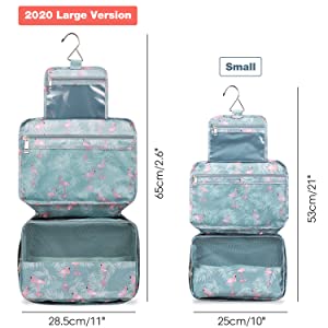 Travel Makeup Cosmetic Skincare Organizer, Toiletry Bag, Foldable Duffel Bag, Multiple Storage Compartments