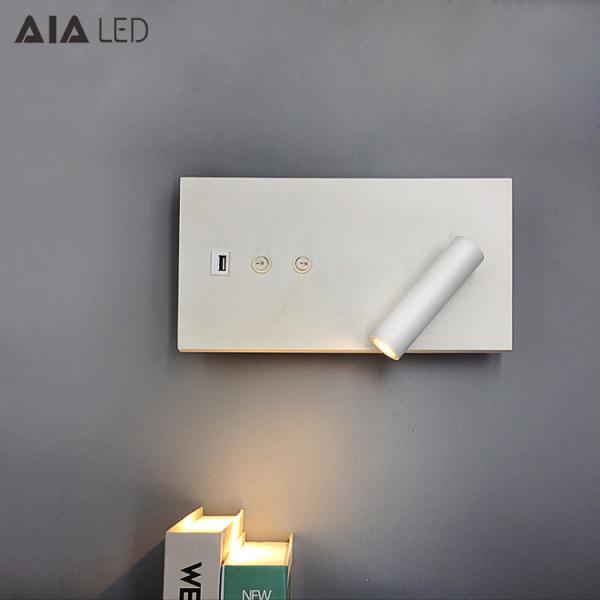 hotel led flexible bedside reading wall light usb led reading lamp/led book wall light