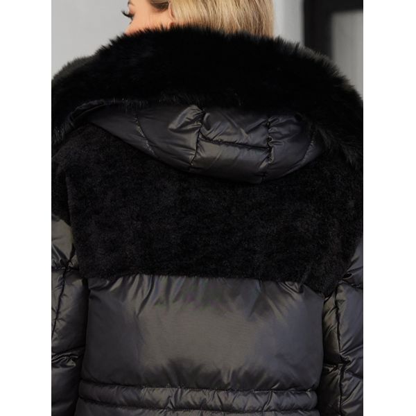 Funcionalidad de la capa baja biológica La capa de piel de zorro real Lavadora de la máquina Instrucciones de cuidado para niñas y mujeres