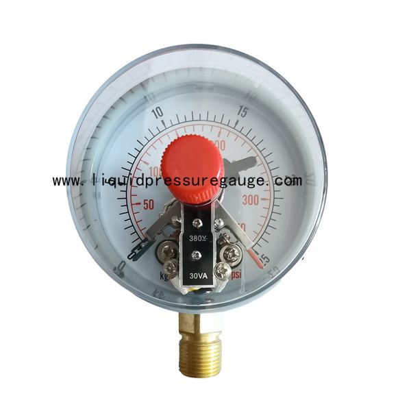 Magnetic 4 Inch 350psi Electric Contact Pressure Gauge 1/2