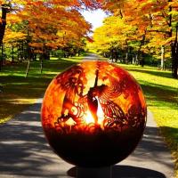 Sphère manuelle extérieure du feu de jardin de boule de feu d'acier d'allumage de cuvette de feu