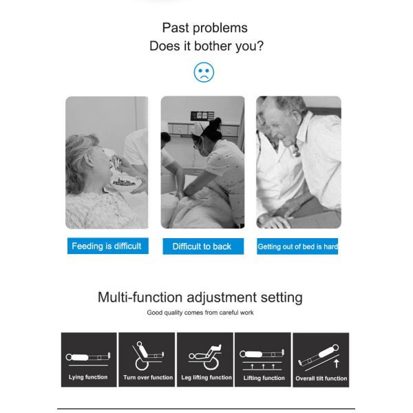 Load Capacity 240kg ICU Patient Care Bed Hospital Folding Electric Nursing Bed patient hospital bed electrichospital bed