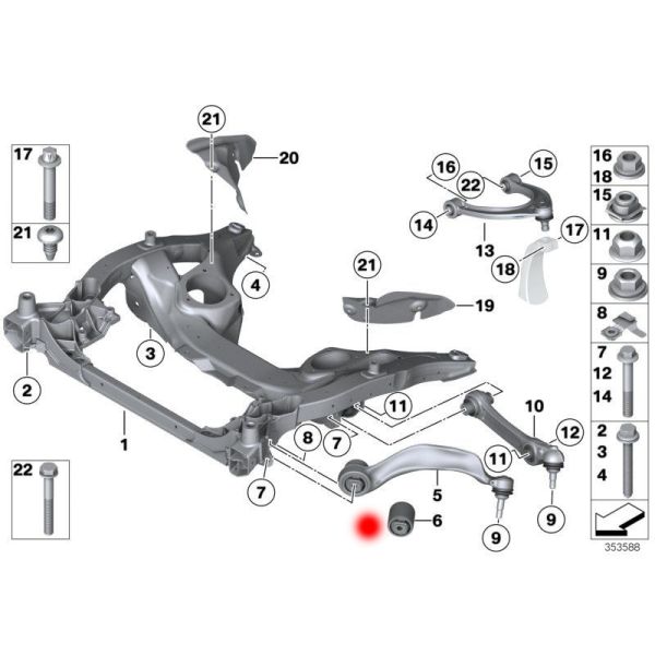 31126775145 31124083313 Suspension Bushing For BMW 5 Gran Turismo / BMW 7