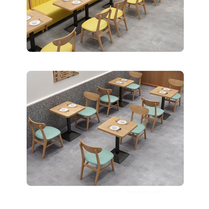 Foshan Wholesale U Shaped Booth Seating Restaurant Simple Dining Sets Cafe Shop Wooden Restaurant Furniture