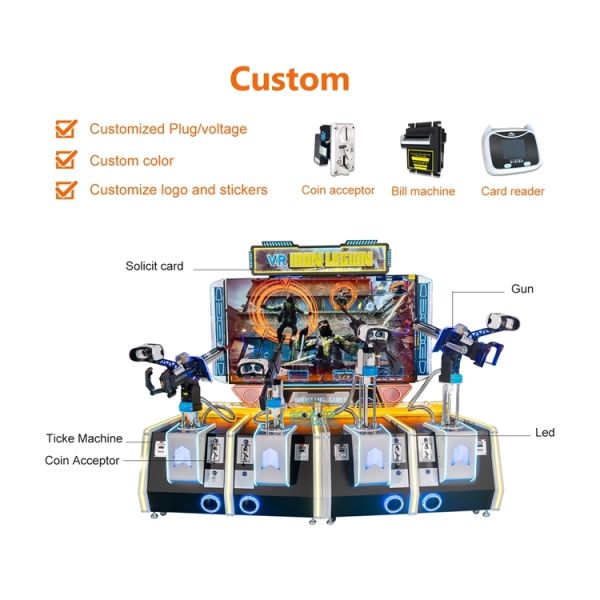 VR Shooting Simulator Amusement Park Coin-operated 4-person Shooting Game VR lron Legionv