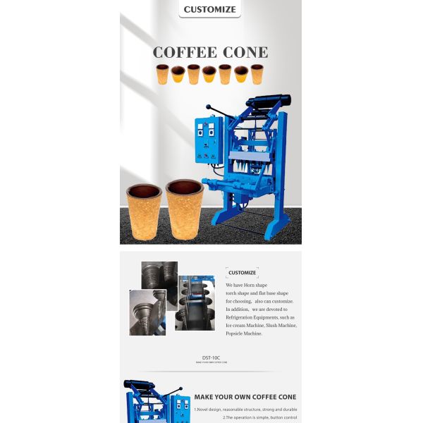 Espresso Mug Biscuit Cookie Ice Cream Milk Tea Cup Waffle Maker Machine Edible Coffee Cups Making Machine