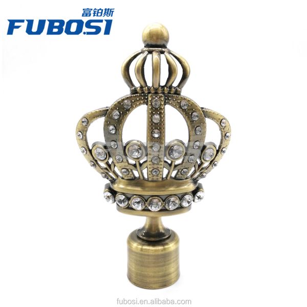 New Design Crown Curtain Finials/ Finials for Curtain Rod