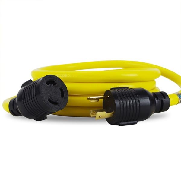 Heavy Duty American Extension Cord L5-30P to L5-30R | 10 Gauge 10FT SJTW Cable with Twist Locking Design