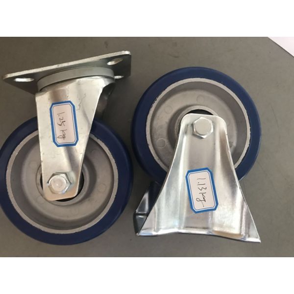 5 inch alu rims  rubber on aluminium casters fixed castors