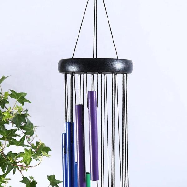 Indoor SGS 19inch Length Outdoor Wind Chimes , Colorful Wind Chimes With Hook