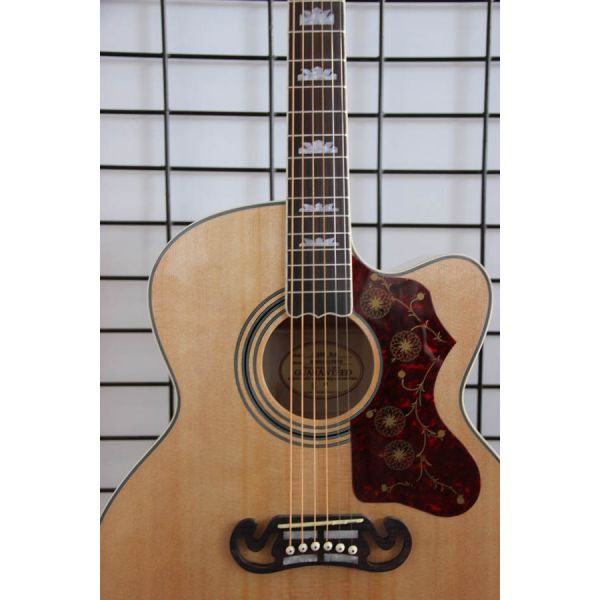 Free shipping nature color cutaway J200 acoustic guitar