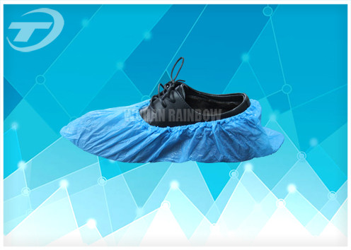 Customized Dustproof Textured CPE Shoe Cover Single Use 1.5g To 4.0g