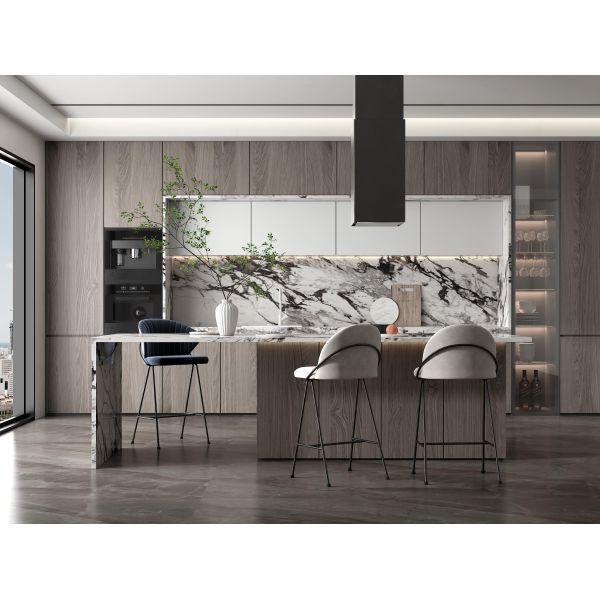 Estilo lineal E1 E0 Medio ambiente Armarios de cocina estándar Muebles