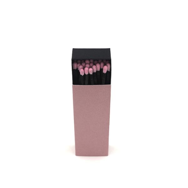 75mm Black Stick Pink Tip Matches Customized Logo Printing Candle Safety Matches