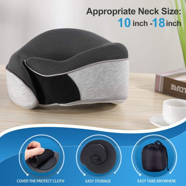 Customized Comfort Memory Foam Travel Neck Pillow for Recliners Airplane Train Office