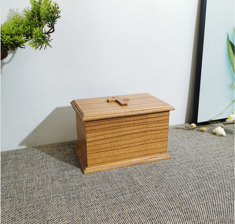 Pet Columbarium Cremation Ashes Urn for Cats Dogs Birds in Stocked Wood Casket