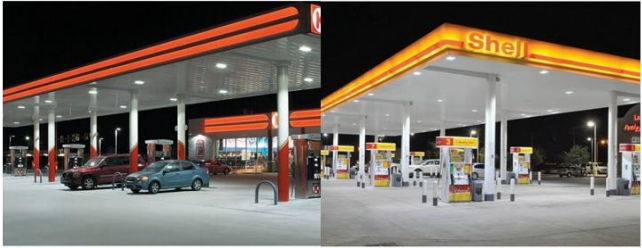 Outdoor LED Canopy Lights IP66 100w Wide Beam Angle Aluminum Lamp Body 5 Years Warranty
