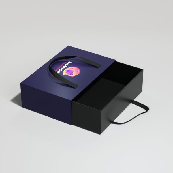 Small Elegant Custom Rigid Cardboard Paper Packaging Sliding Drawer Gift Box for Jewelry-Necklace Ring Bracelet UV Sponge