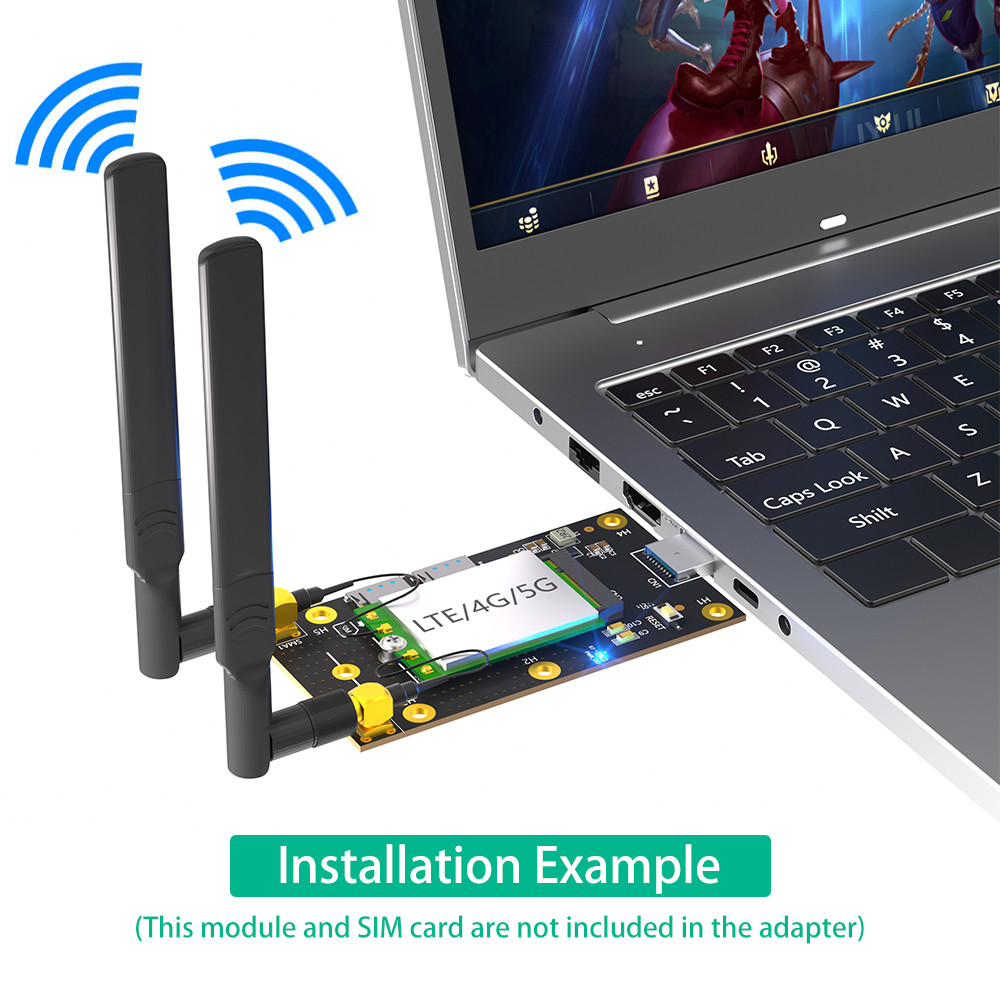 PCI Express Gen 3.0 8 Gbps NGFF M.2 на USB 3.0 адаптер с двойным слотом для SIM-карты NANO