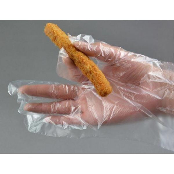 Disposable Clear Plastic Gloves , PE Glove Food Preparation Kitchen Use