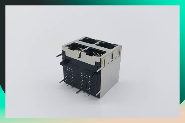 Ethernet protegida puerto Jack de PHC 2X2 8P8C RJ45