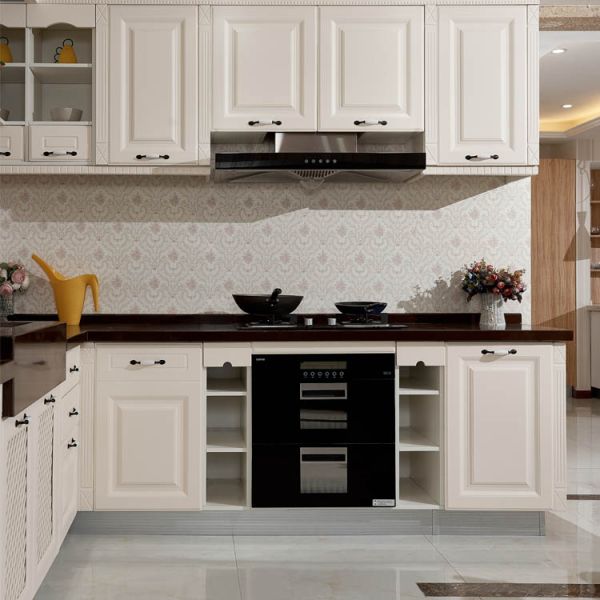 E1 Solid Wood Kitchen Cabinets Solid Wood Base Cabinets Artificial Stone