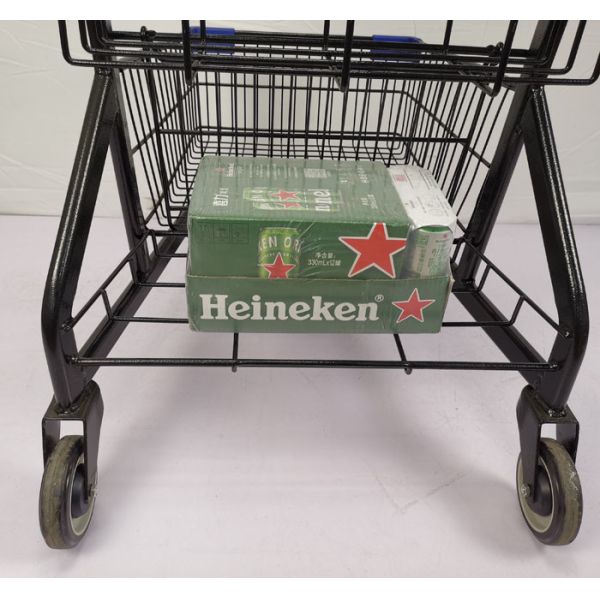 Легковес вагонетки покупок металла электрофореза 80L с 3 корзинами 4