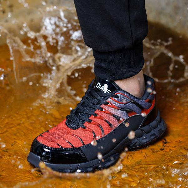 OEM Construction Safety Shoes Microfiber Flyknit Work Shoes Steel Toe Anti Smashing Kevlar TPU Sole Safety Shoes