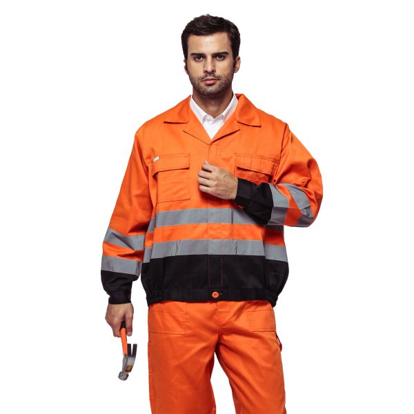 Куртки оранжевых/желтого цвета высокие видимости, отражательный ИСО 20471 ЭН куртки безопасности