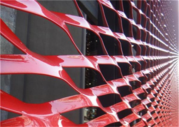 4-100mm LWD Aluminum Expanded Metal Mesh Woven Facade Cladding for Decor
