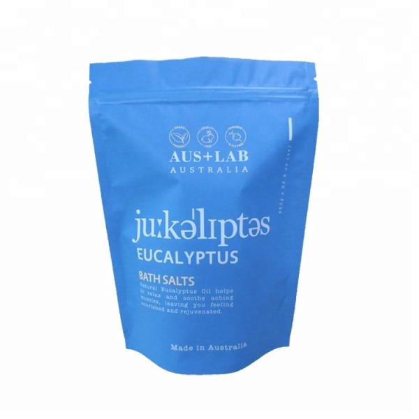 Matte blue resealable food packaging plastic zip lock bags  for storage stand up pouch zipper aluminum foil doypack