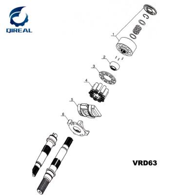 Гидравлический набор запчастей насоса поршеня VRD63 для E120B