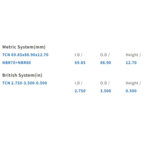 NBR80 Rotary Shaft Seals , Hydraulic Pump Oil Seal For Rotating Shaft TCN Style