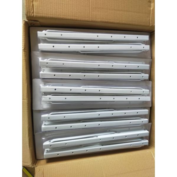 Рабочая скамейка из белой нержавеющей стали, складная, настенная, с включенными орехами и винтами