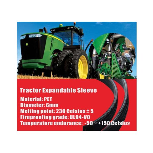 Insulation Black Automotive Braided Sleeving For Electrical Wire Harness Protection